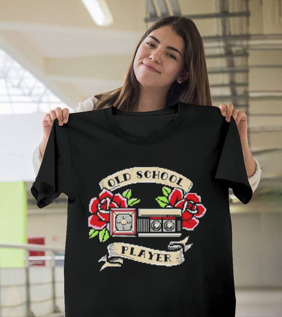 Old School Player Cassette Roses T-Shirt