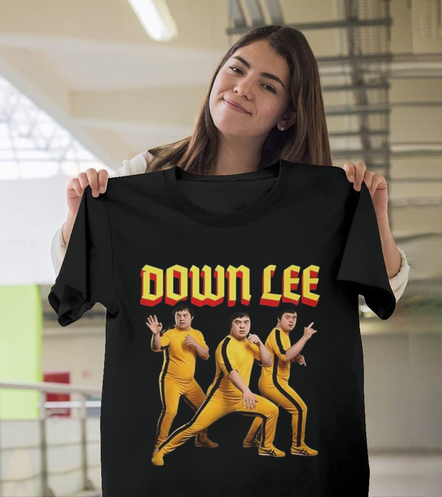 Down Lee Meme Yellow Jumpsuit Trio Martial Arts T-Shirt