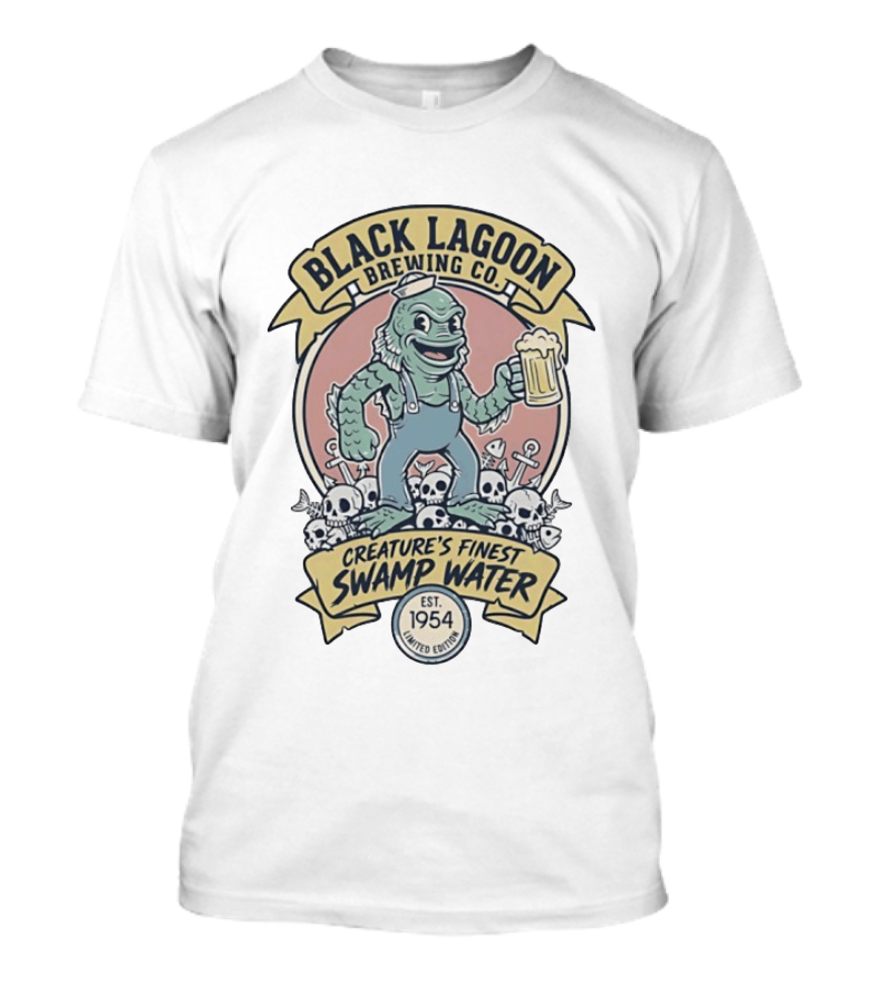 Black Lagoon Brewing Co Creature's Finest Swamp Water Est 1954 Limited Edition T-Shirt