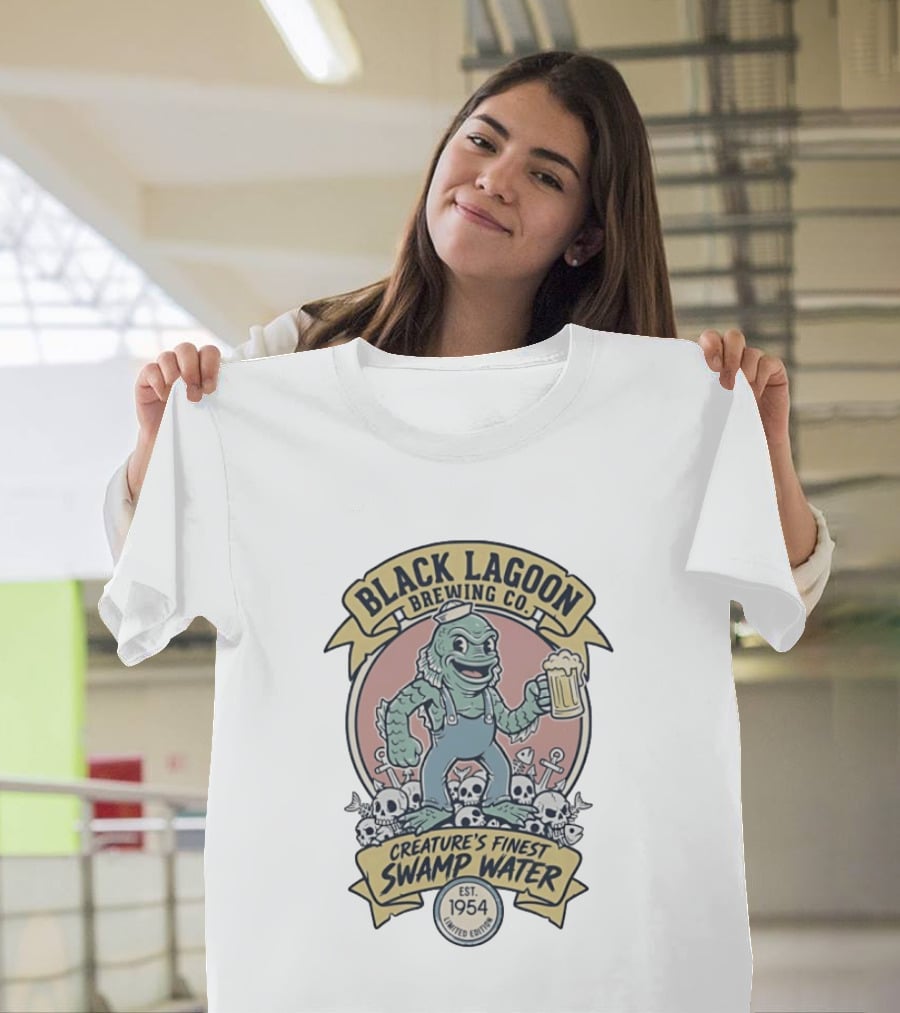 Black Lagoon Brewing Co Creature's Finest Swamp Water Est 1954 Limited Edition T-Shirt