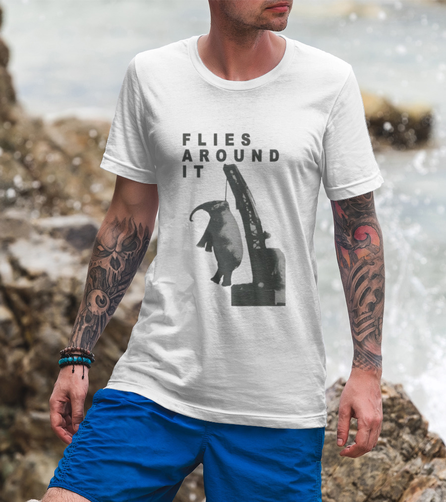 Elephant Flies Around It Crane T-Shirt