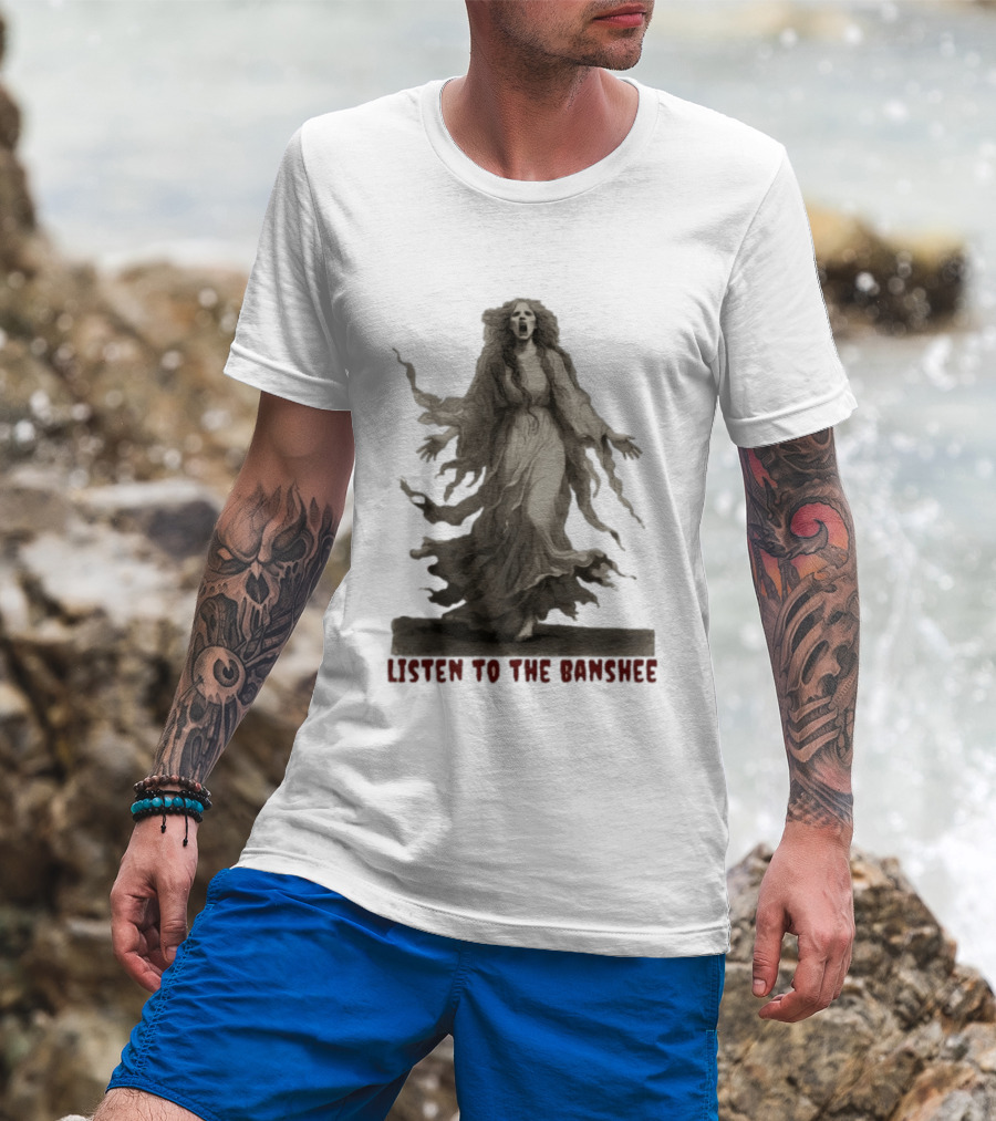 Ghost Girl Listen To The Banshee Eerie Spectral T-Shirt