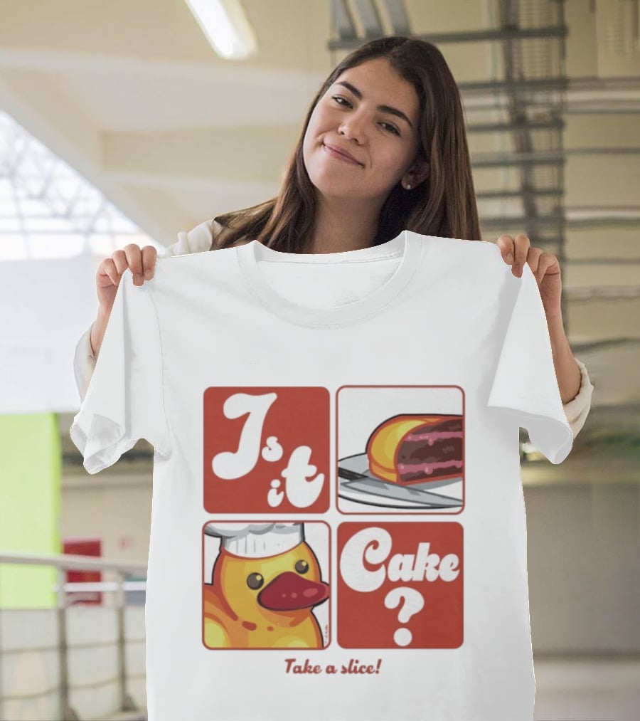 Is It Cake Rubber Ducky Chef Puzzle Blocks T-Shirt