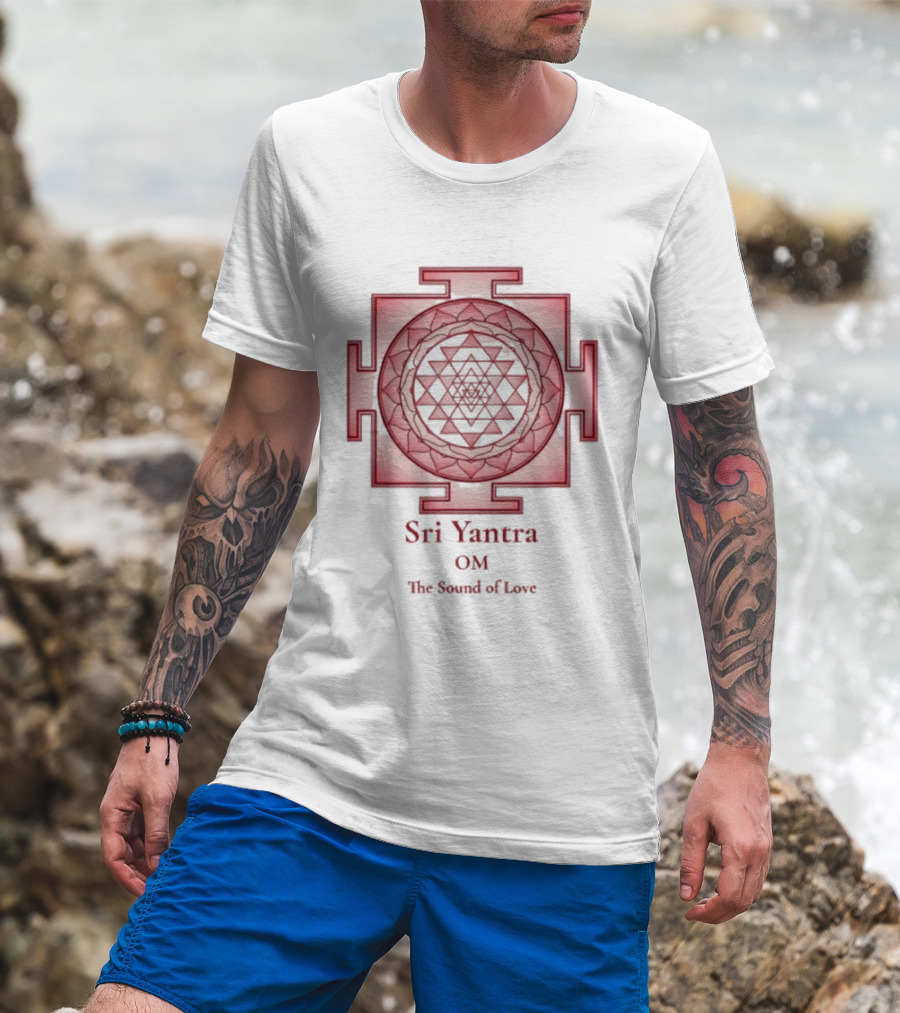 Sri Yantra OM The Sound Of Love Mandala Sacred Geometry Spiritual T-Shirt