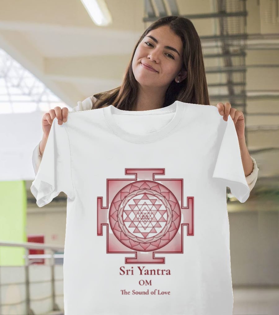 Sri Yantra OM The Sound Of Love Mandala Sacred Geometry Spiritual T-Shirt