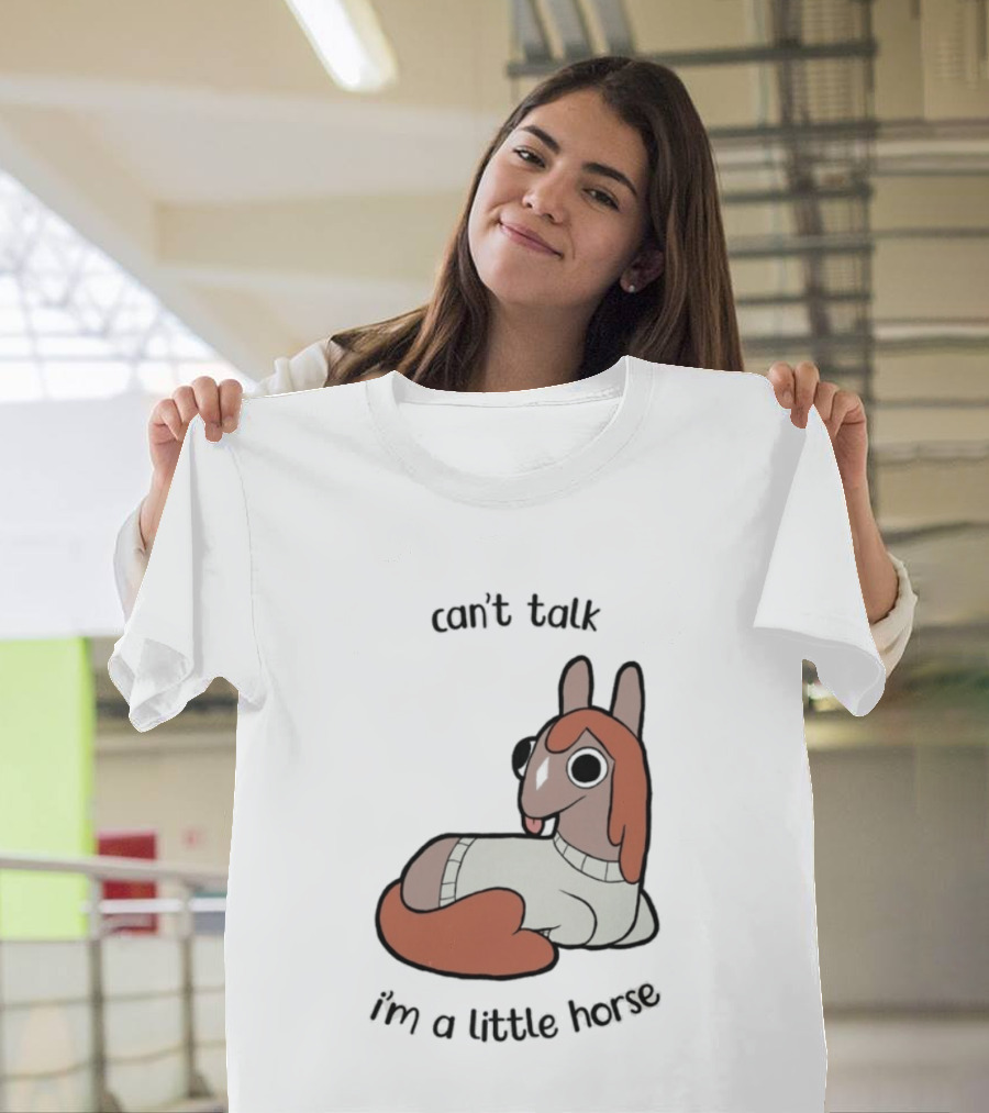 Lucah Can't Talk I'm A Little Horse Cute Cartoon T-Shirt