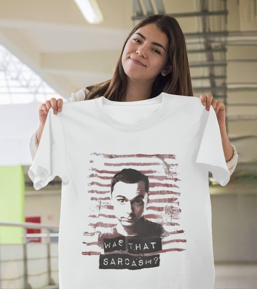 Sheldon Cooper Was That Sarcasm Iconic Quote Stripes T-Shirt