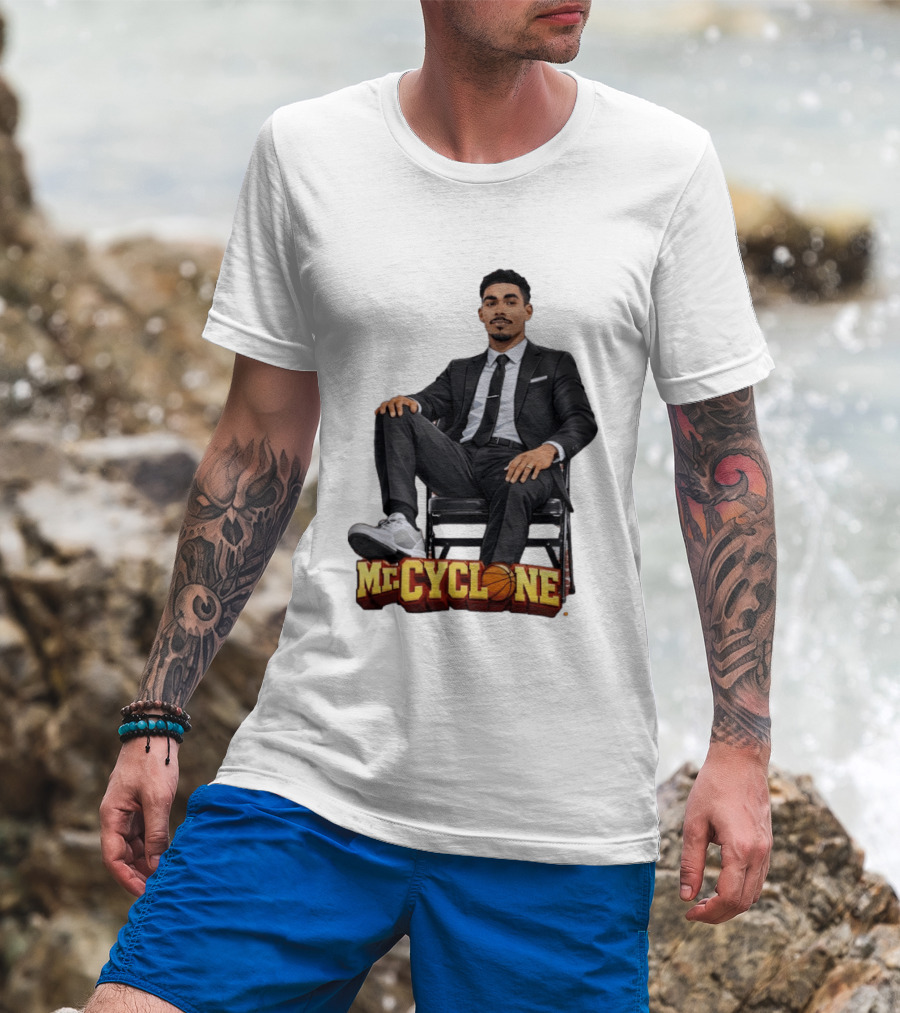 Mr Cyclone Tamin Lipsey In Suit On Chair Iowa State Cyclones T-Shirt