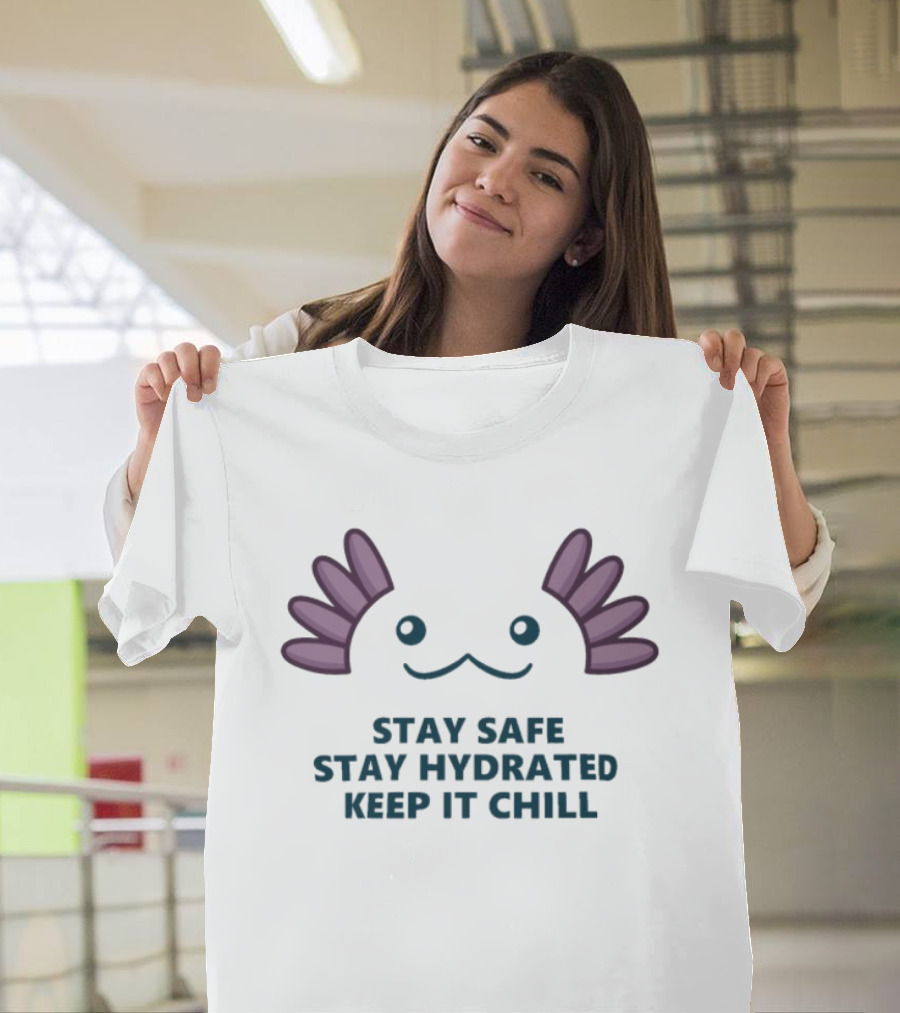 Stay Safe Stay Hydrated Keep It Chill Booper Face TGH Sr T-Shirt
