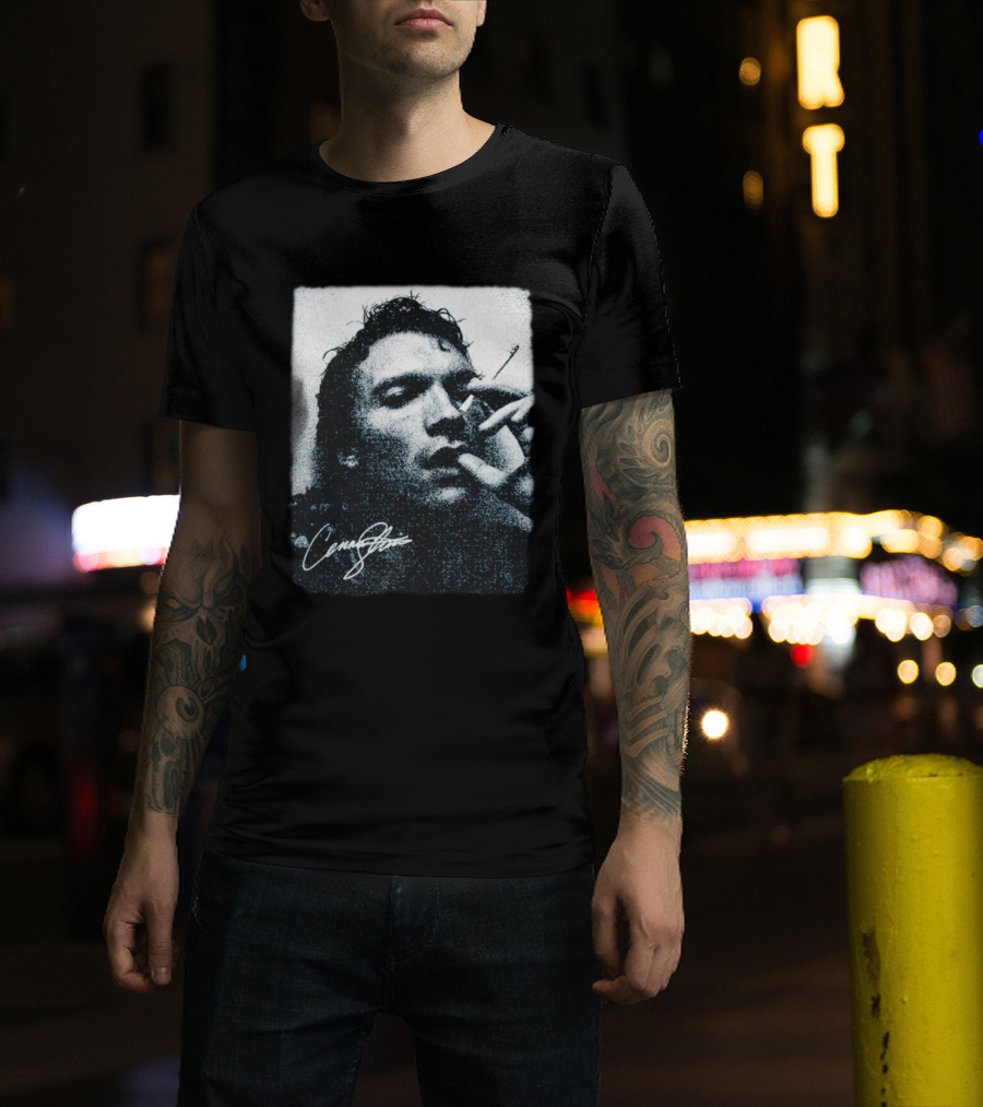 Ilya Rozanov Cigarette Portrait Cursive Signature T-Shirt