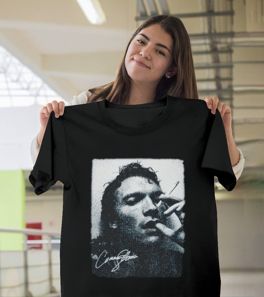 Ilya Rozanov Cigarette Portrait Cursive Signature T-Shirt
