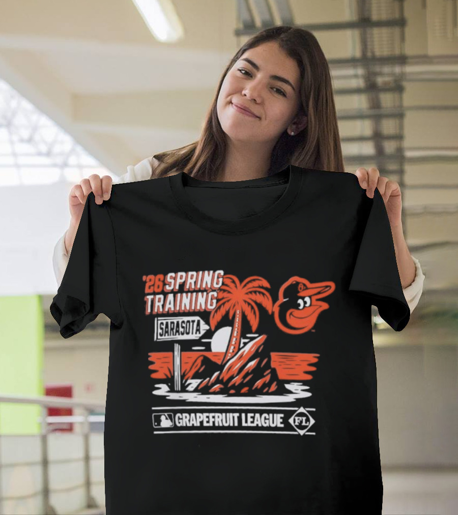 2026 Spring Training Baltimore Orioles Grapefruit League Retro Palm Beach T-Shirt