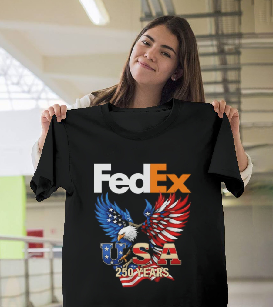FedEx Eagle 250 Years USA Flag Patriotic Celebration T-Shirt