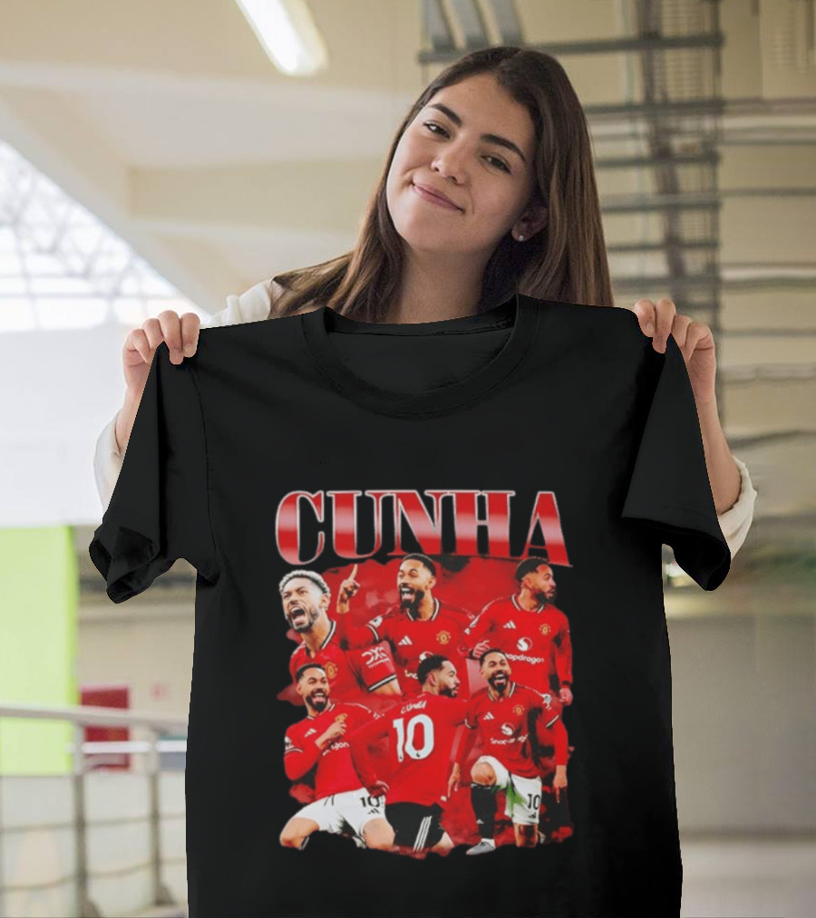 Cunha Manchester United Bootleg Picture Collage T-Shirt