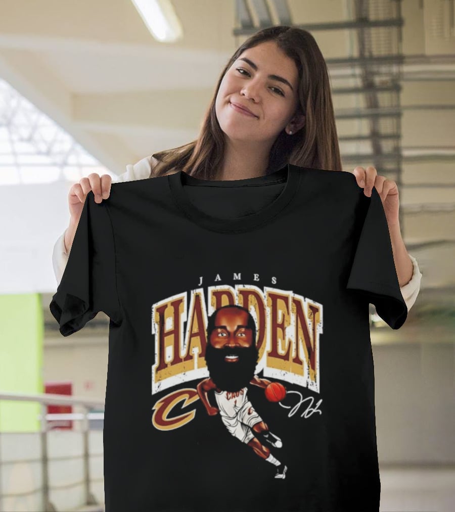 James Harden Cleveland Cavaliers Cartoon Basketball Player CA QS T-Shirt