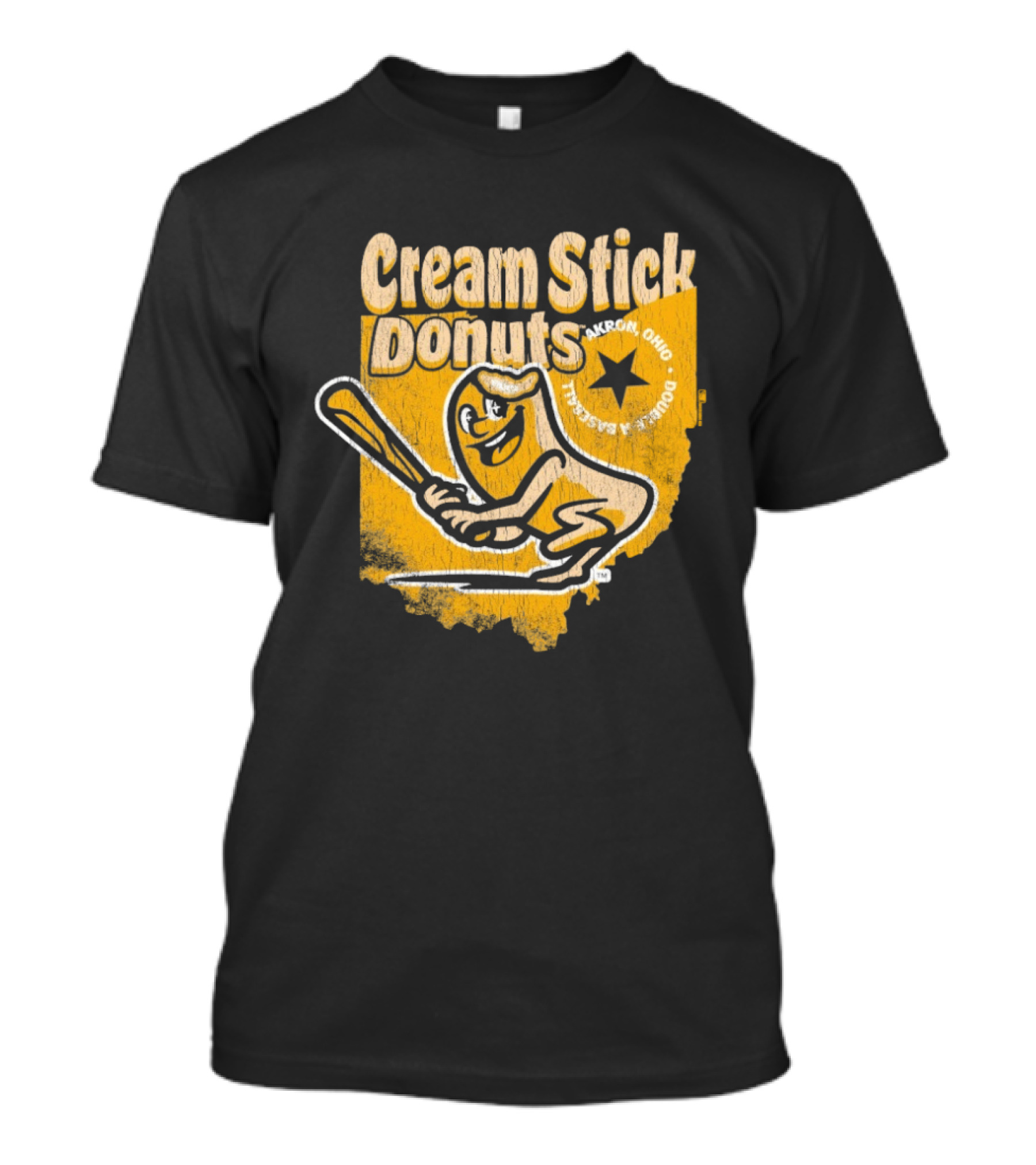 Cream Stick Donuts Ohio Baseball Star Buckeye T-Shirt