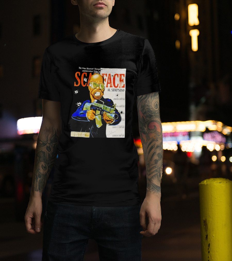 Scarface Al Simpsino Parody Available On DVD Reference T-Shirt