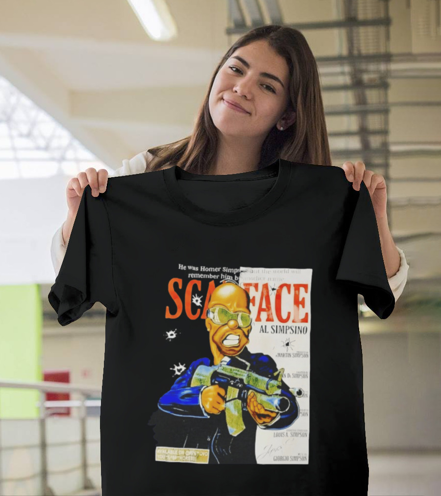 Scarface Al Simpsino Parody Available On DVD Reference T-Shirt