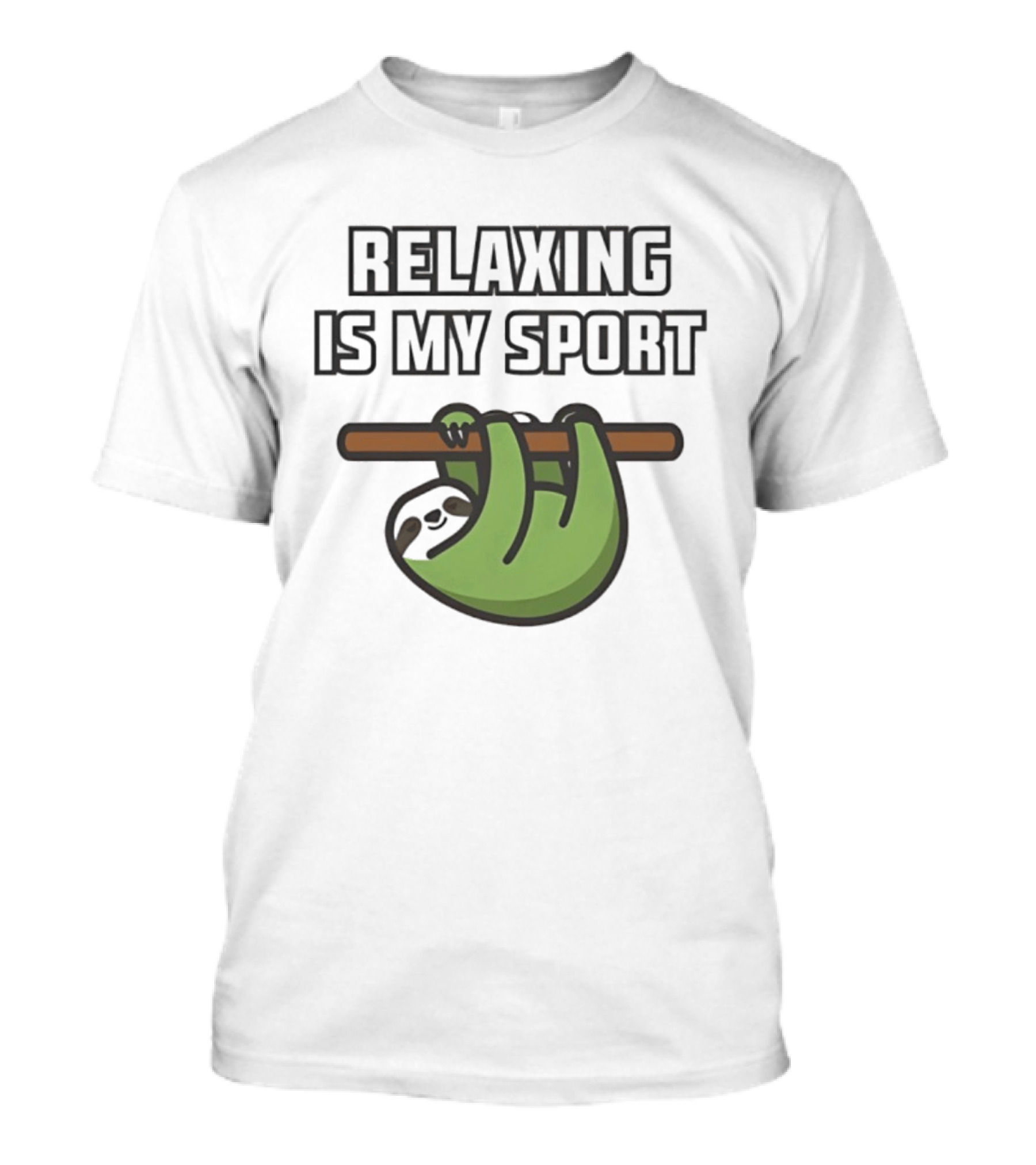 Relaxing Is My Sport Funny Sloth Hanging On Branch T-Shirt