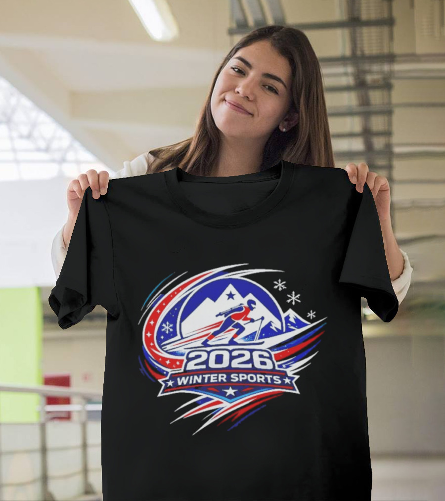 2026 Winter Sports Skiing Snowboarding Team USA T-Shirt