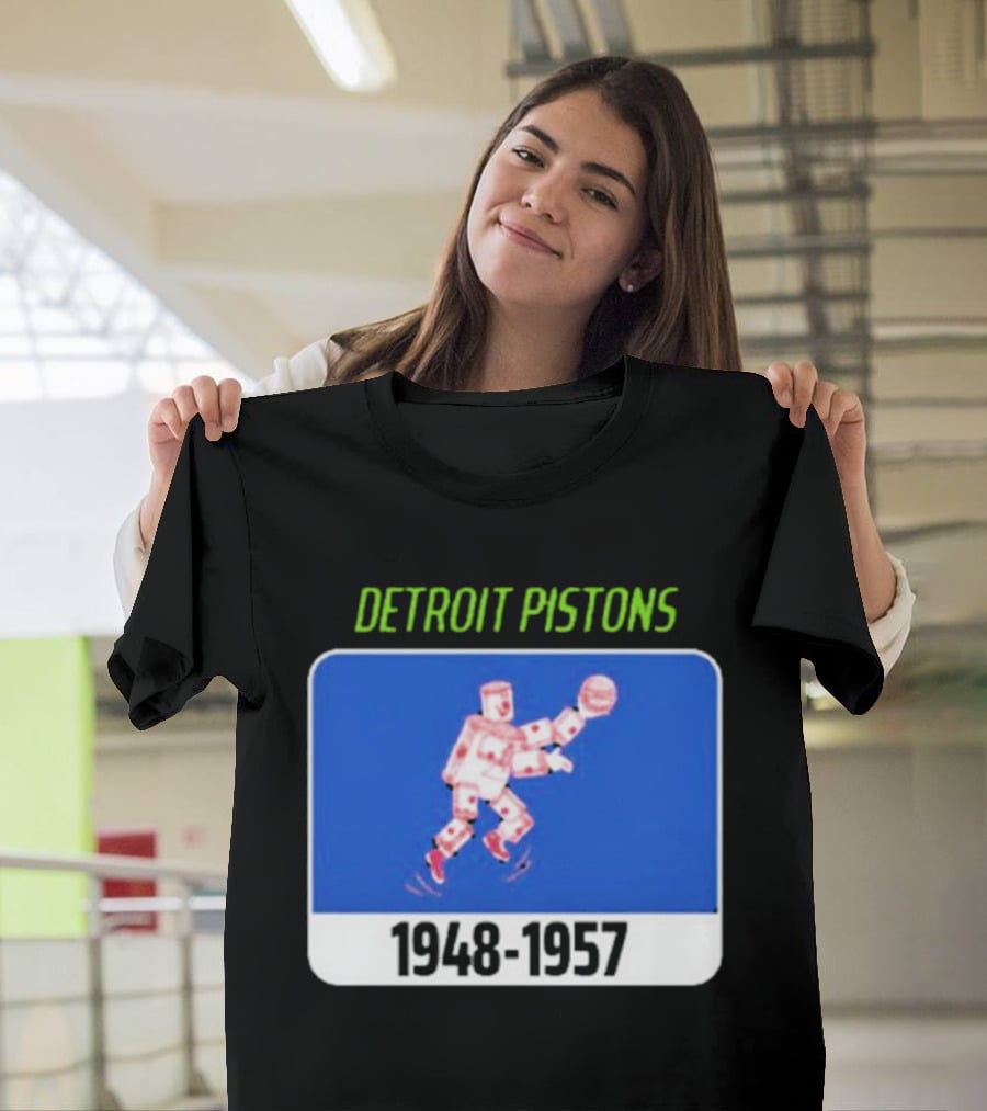 Detroit Pistons 1948 1957 Retro Basketball T-Shirt