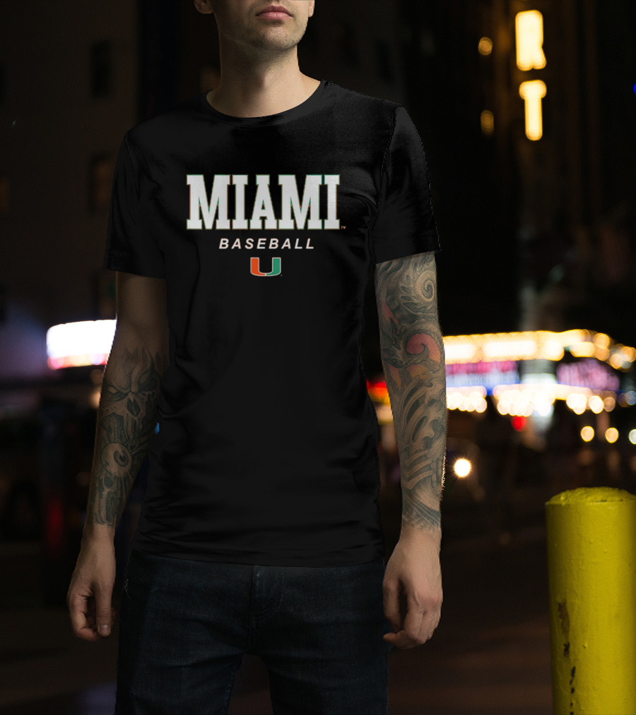 Miami Baseball Miami U Wordmark T-Shirt