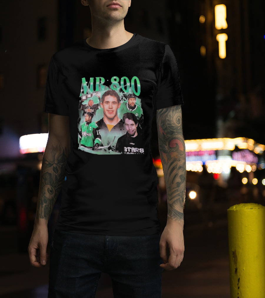 MR 800 Hockey Legends Dallas Stars Celebratory Milestone T-Shirt