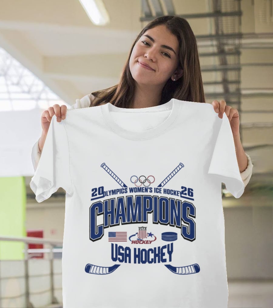 2026 Olympics Women's Ice Hockey Champions USA Hockey T-Shirt