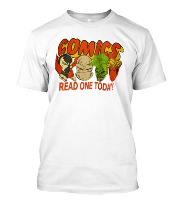 Comics Read One Today Characters Face T-Shirt