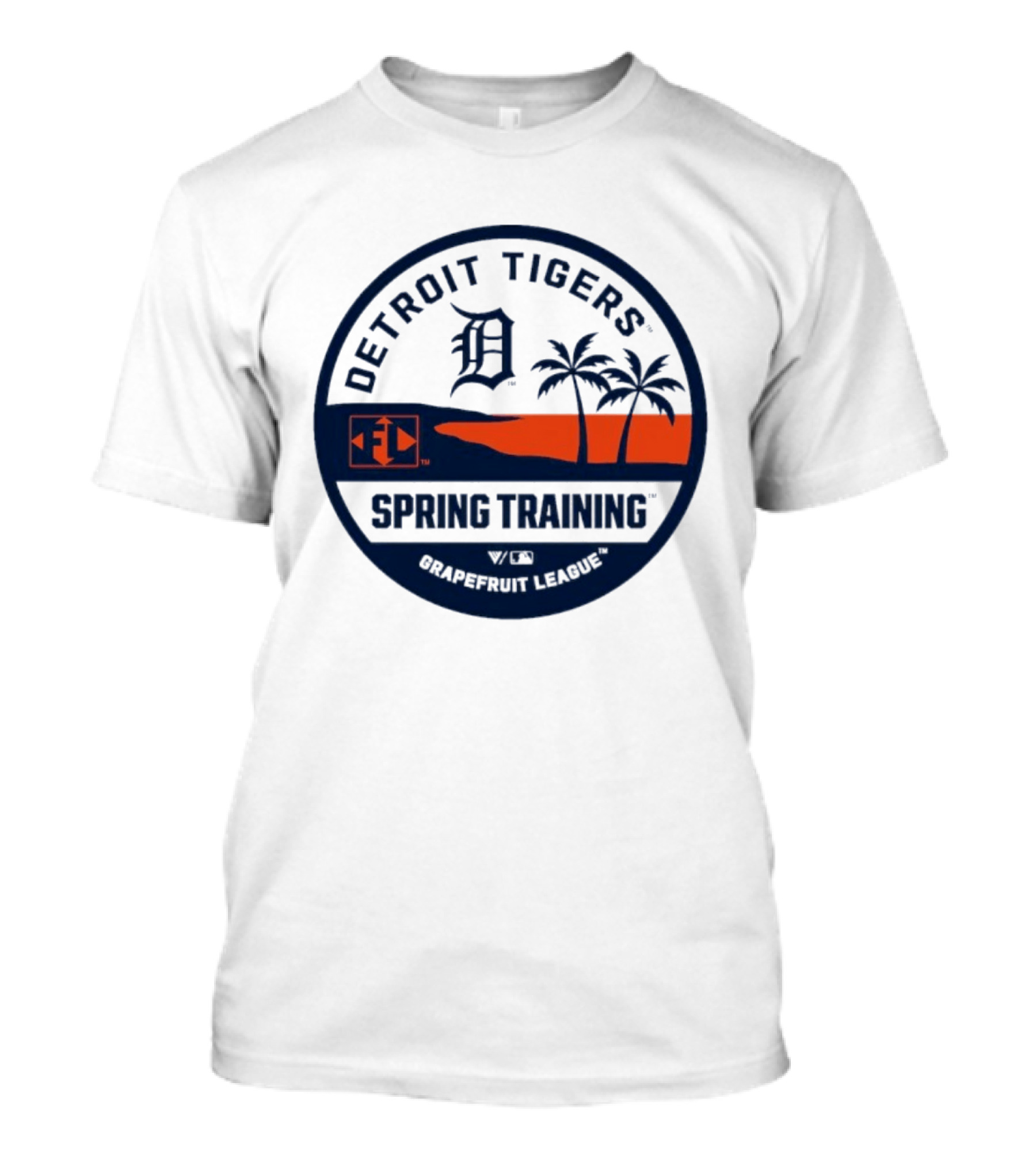 Detroit Tigers Spring Training Luxe Knit Grapefruit League Palm Trees T-Shirt