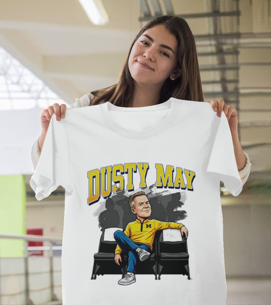 Dusty May Michigan Basketball Caricature T-Shirt