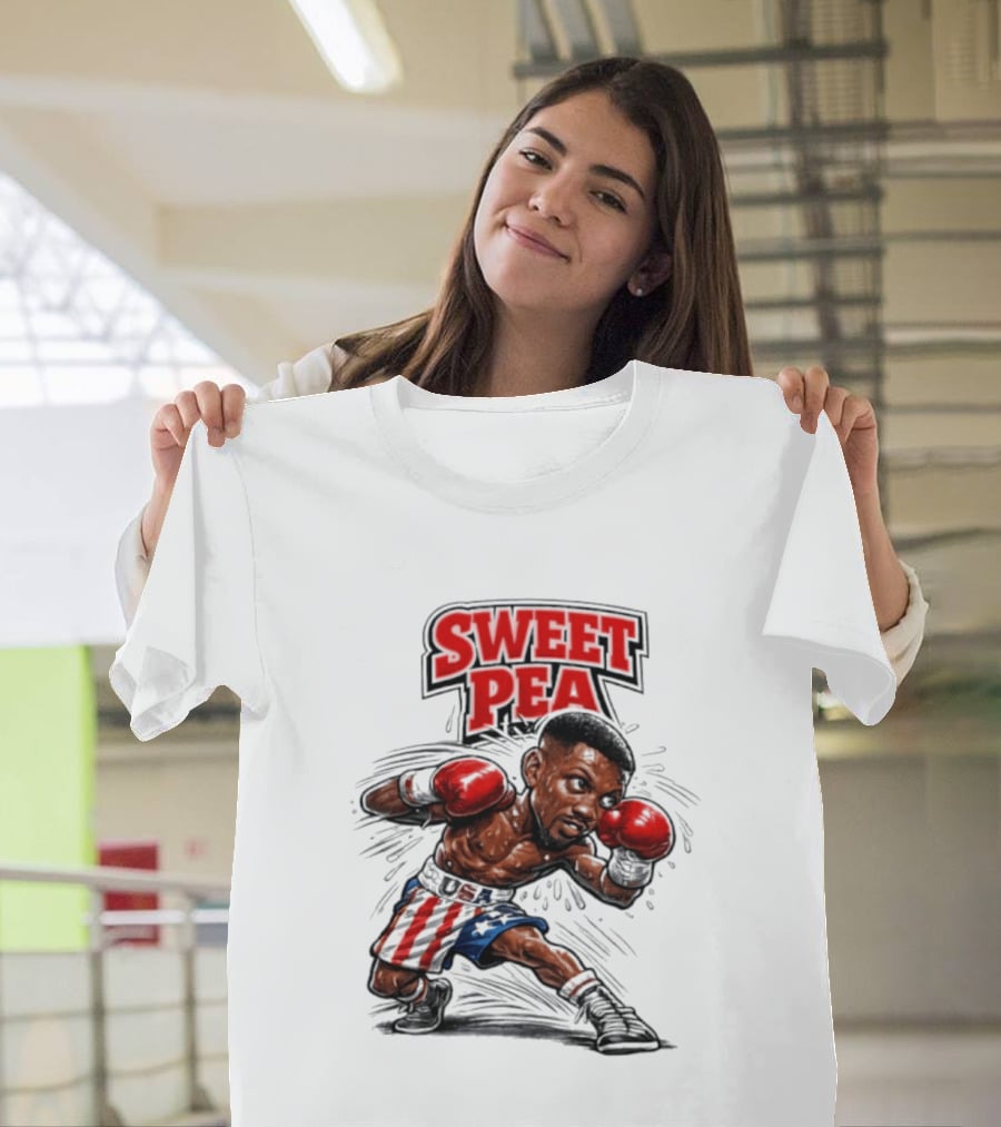 Sweet Pea Pernell Whitaker Boxing Caricature USA Flag Shorts T-Shirt