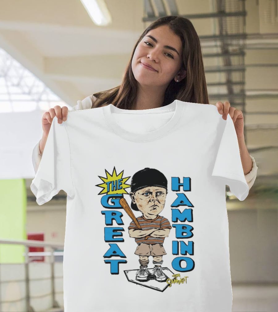 The Sandlot The Great Hambino Cartoon Character With Bat T-Shirt