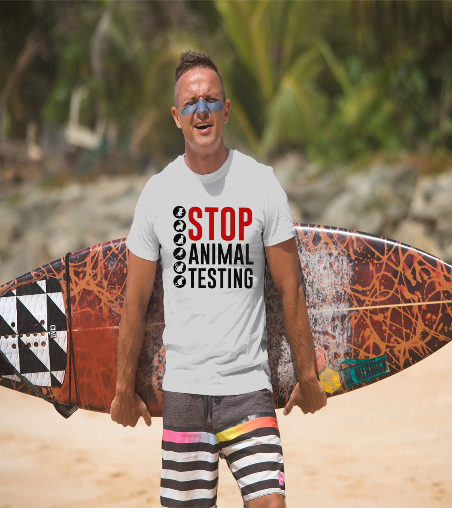 STOP Animal Testing Protest Message With Animal T-Shirt