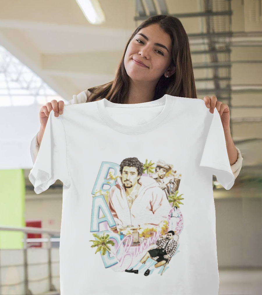 Bad Bunny Vintage Style Urban Vibes 2026 Palm Trees Retro Look T-Shirt