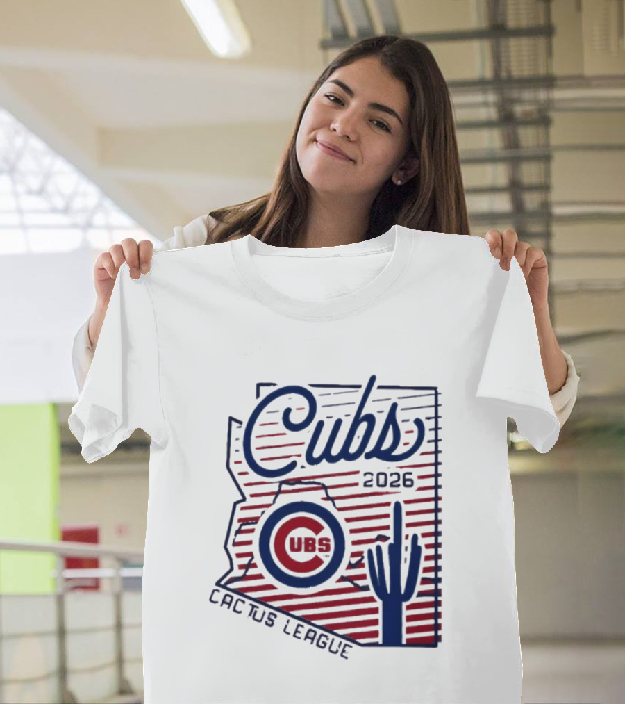 Chicago Cubs 2026 Cactus League Arizona Baseball Cactus T-Shirt