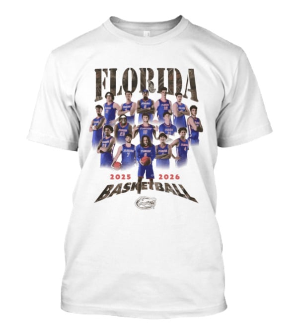 Florida Gators Basketball 2025 2026 Players Team Roster T-Shirt