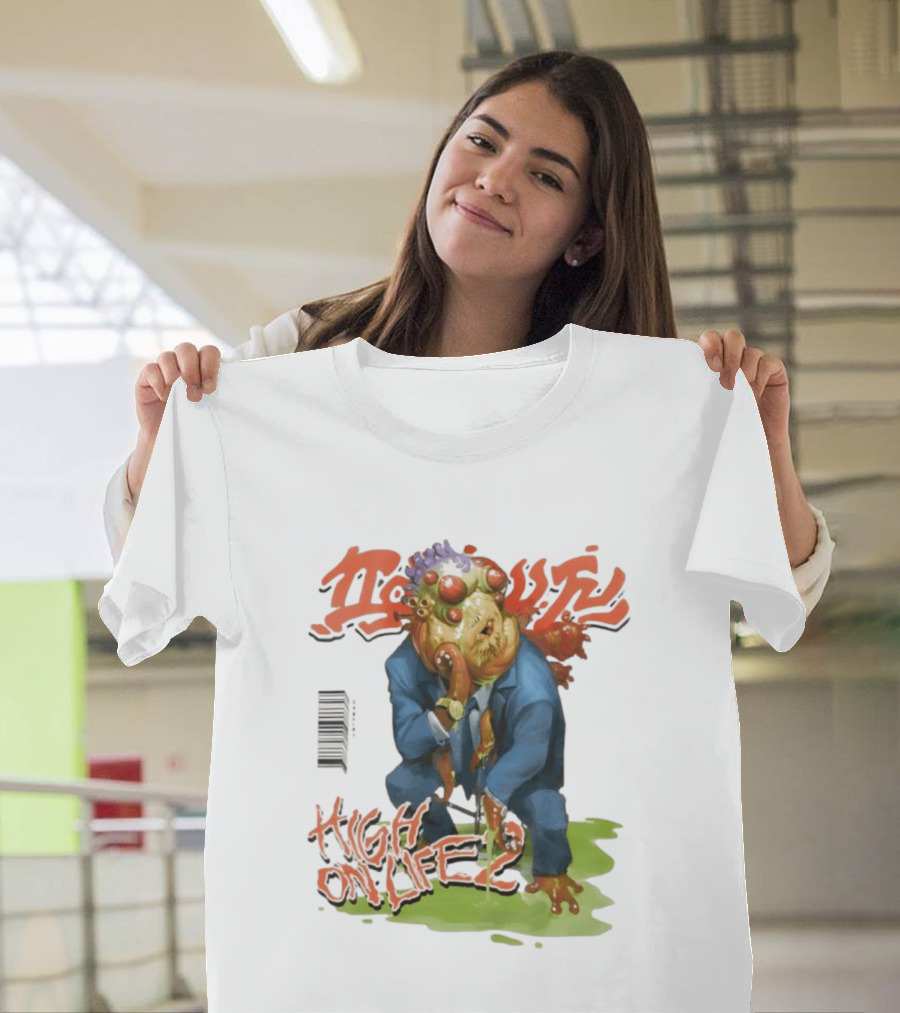 High On Life 2 Magazine Cover Alien Character In Suit Energetic T-Shirt