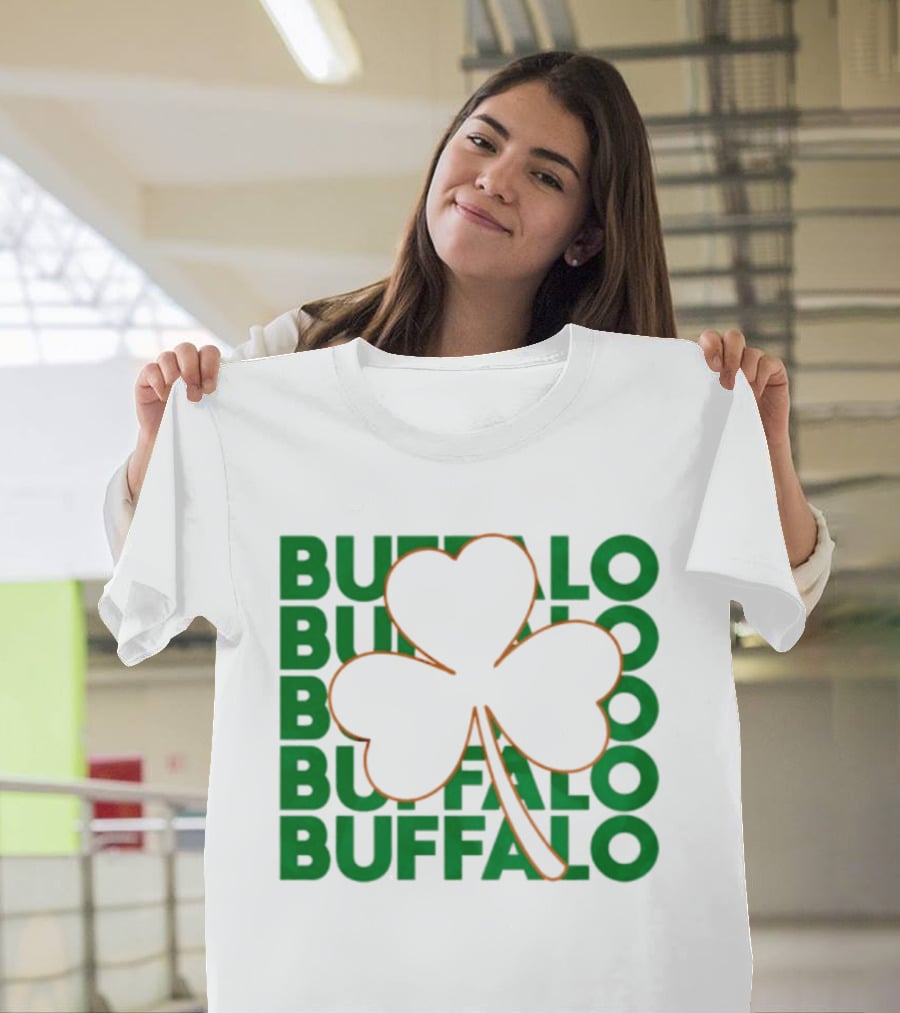 Lucky Buffalo Bills St. Patrick's Day Clover T-Shirt