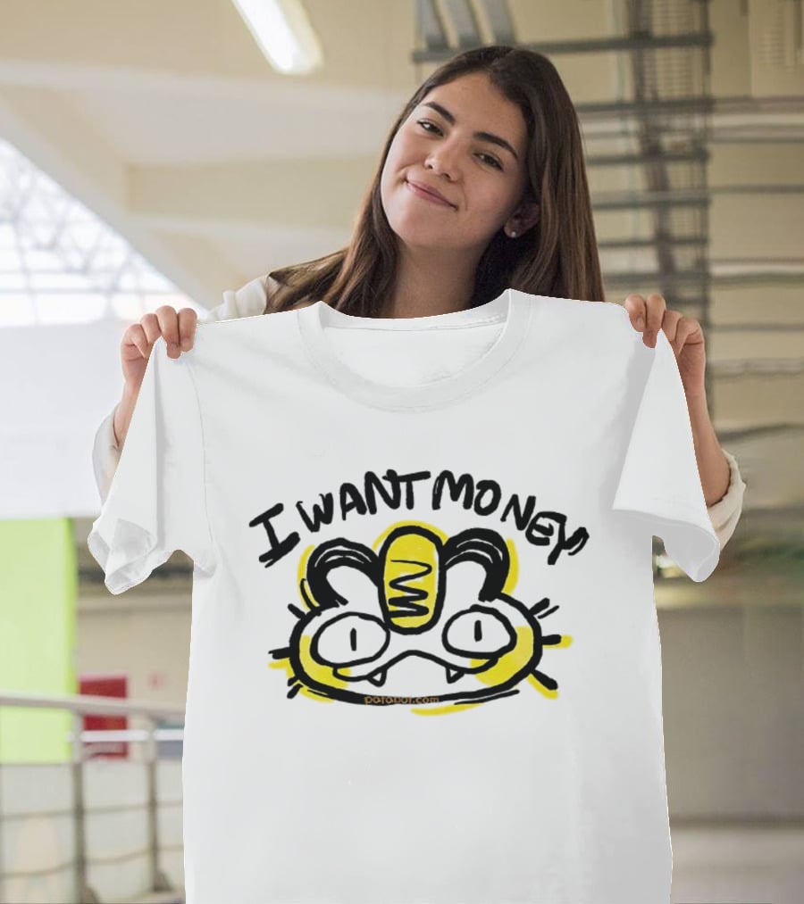 I Want Money Cat Graphic Meowth T-Shirt
