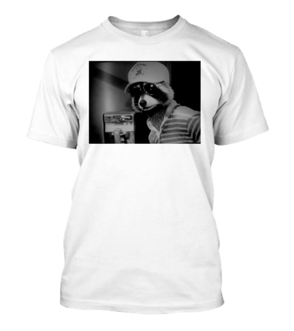 Rascal Plauche Raccoon With Hat And Sunglasses T-Shirt