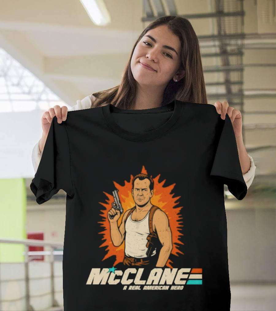 John McClane Die Hard A Real American Hero Explosive T-Shirt