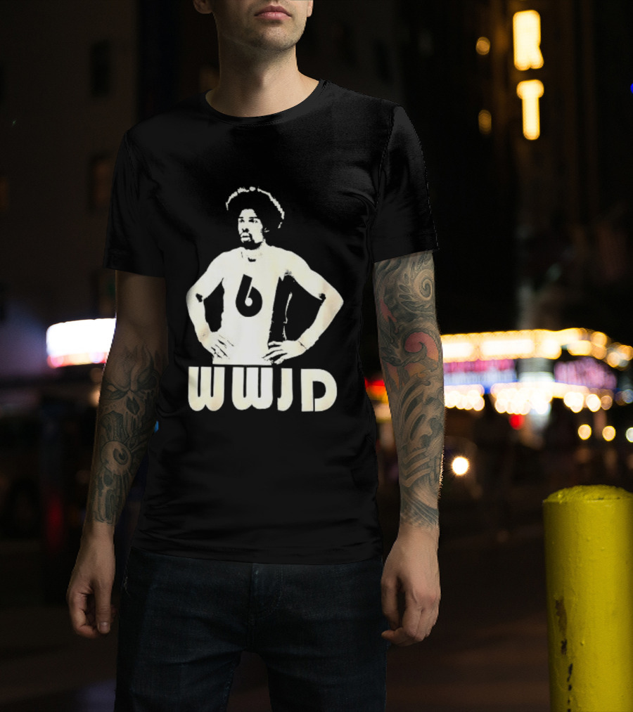 Julius Erving Number 6 WWJD What Would Julius Do T-Shirt