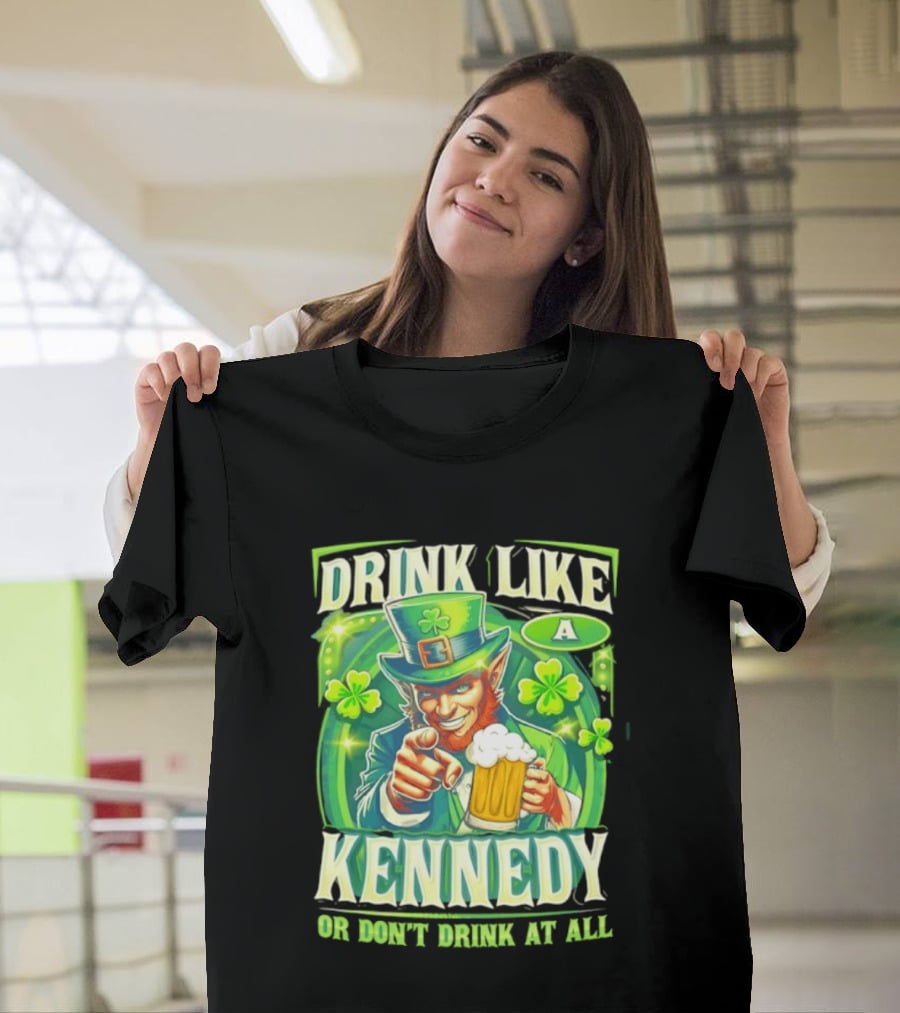 Drink Like A Kennedy Leprechaun St. Patrick's Day T-Shirt