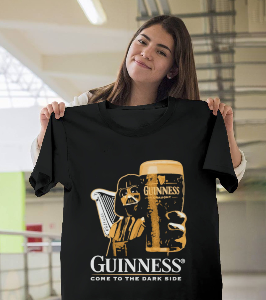 Guinness Darth Vader Come To The Dark Side Star Wars Beer Glass T-Shirt