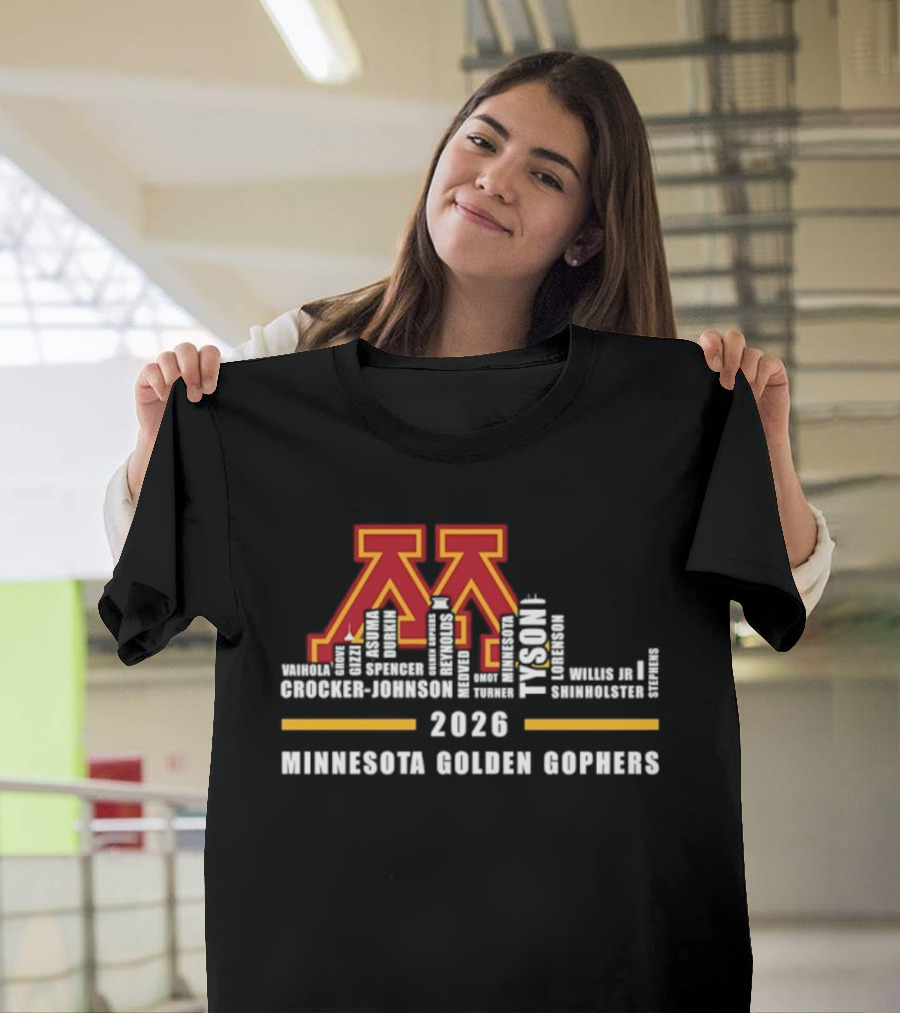 Minnesota Golden Gophers 2026 Legends All Names T-Shirt