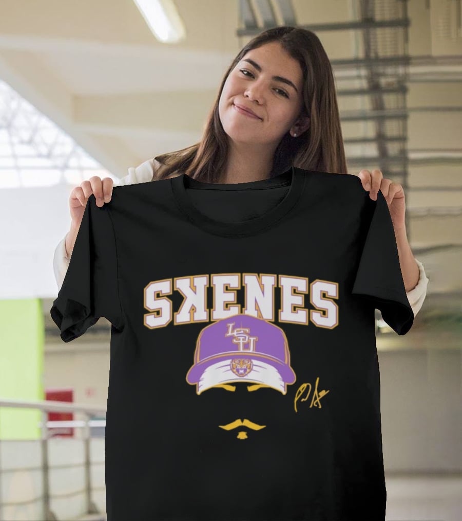Paul Skenes LSU Tigers Baseball Skenes Stache Pro T-Shirt