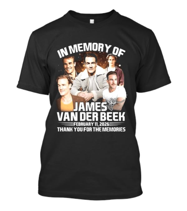 In Memory Of James Van Der Beek 1977 2026 Thank You For The Memories T-Shirt
