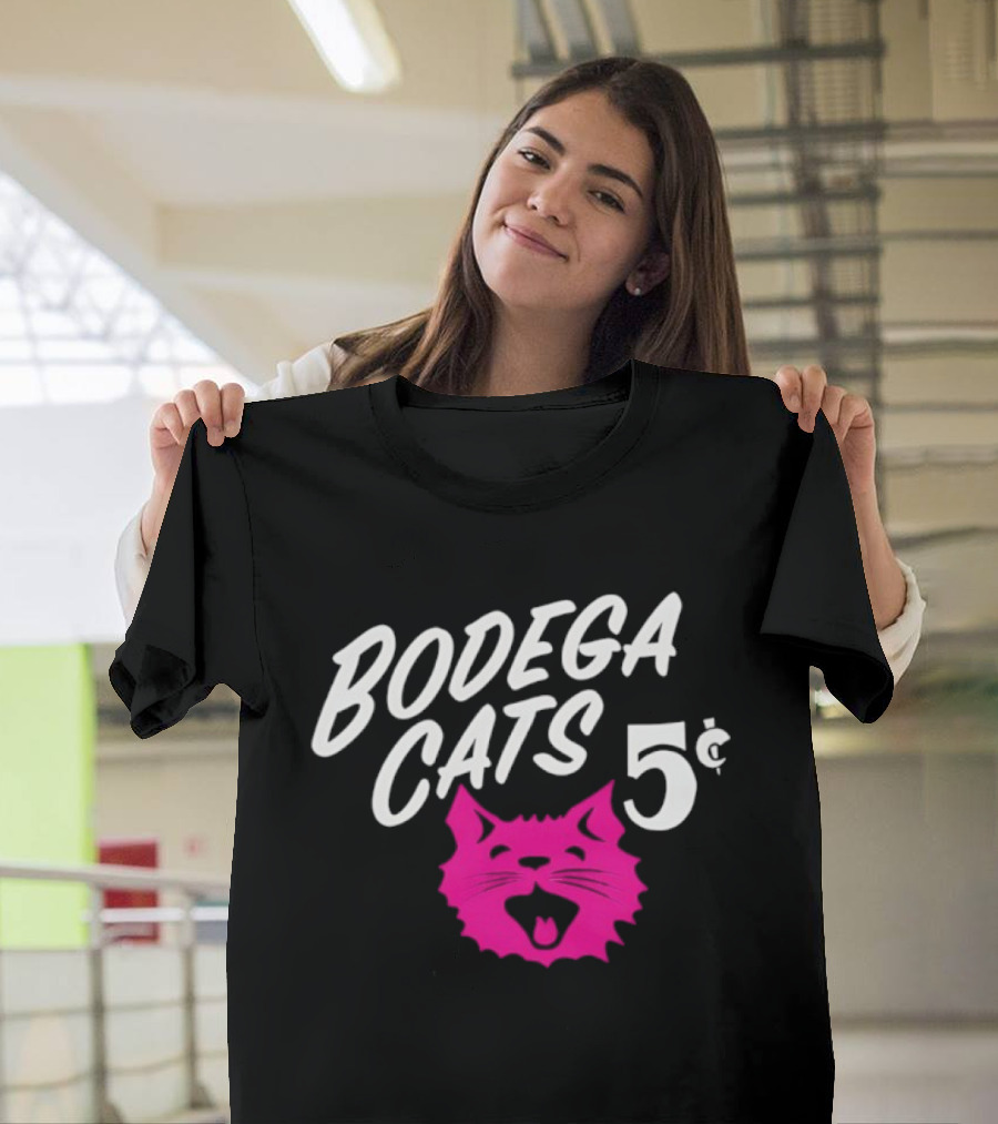 Bodega Cats 5 Cent Pink Cat T-Shirt