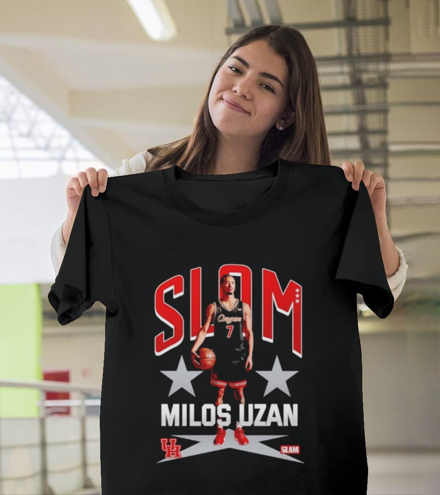 Slam Milos Uzan Remix Houston Cougars Basketball UH Stars T-Shirt